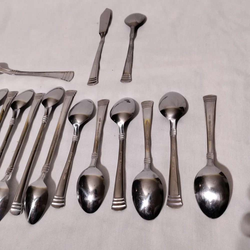 Cambridge Codie Stainless Flatware Lot of 25 Pieces (spoons, serving etc)